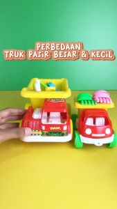 JIBIN - Truck Happy Sand /Mainan Truk Pasir / Mobil Truk Angkut Pasir Dengan Sekop dan Cetakan Pasir Ajaib Set / Mainan Mobil Angkut Pasir