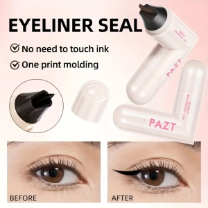 Rotating Eyeliner Stamp PenOne-Stroke Long-Lasting Dual-Ended Liquid EyelinerWaterproof Eye Makeup Eyeliner Stamp Cosmetic