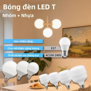 Bóng Đèn LED Cao Cấp E27 5W-50W Ánh Sáng Mát Ấm Áp 6000K 4000K Đèn Hiệu Quả Năng Lượng Cho Gia Đình Phòng Ngủ Phòng Khách