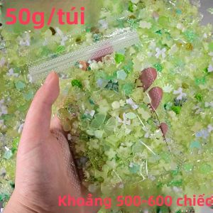 500-600 Chiếc Phụ Kiện Trang Trí Móng Tay 3D Hình Nơ/Hoa Xanh Lá Phong Cách Kawaii Làm Từ Nhựa Hình Nơ/Gấu/Bướm Dùng Trang Trí Làm Móng Tự Làm