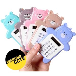 KALKULATOR MINI GANTUNGAN KUNCI PINK UNGU BIRU HIJAU MINT COKLAT CAPPUCINO 8 DIGIT CALCULATOR MINI