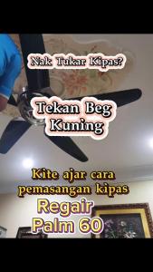 lglights Regair 60" Ceiling Fan with LED Lights DC Motor 8-Speed Remote Control ABS Blades and 5-Year Motor Warranty - Oak/Grey