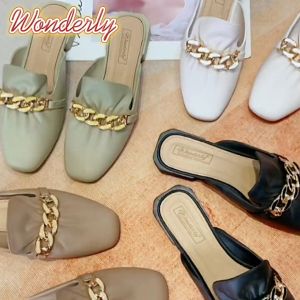 (BEST SELLER) 1301-2 Sepatu Sandal Slop Jelly Gesper Wanita Sepatu Mules Flat Cewek