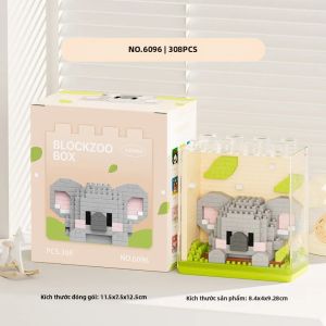 Bandai | Bộ Đồ Chơi Xếp Hình Động Vật Dễ Thương - Gấu Trúc Hươu Cao Cổ Hổ Cáo Chuột Lang Cừu Koala Chim Cánh Cụt - Mô Hình Lắp Ráp Bằng Gạch Dành Cho Bé Gái Quà Tặng Giáo Dục Sáng Tạo