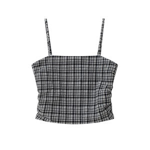 JOLLY BEAN | Lace Trim and Gingham Print Strap Set Girls Dress