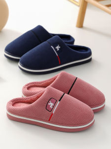 Buy One Get One Free Cotton Slippers Womens Winter New Warm Anti-slip Thick Bottom Indoor Home Slippers Comfortable Slip-on