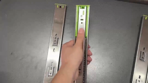 2PCS Stainless Steel Hydraulic Soft Close Drawer Slide 3 Fold Drawer Slide Guide For Vanity File Cabinet Bedside Table