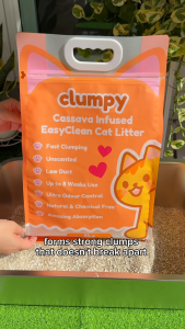 5KG Clumpy EasyClean Premium Mix Cassava Cat Litter with Fast Clumping Low Dust Non-sticking