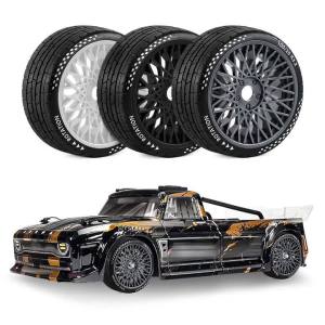 ONEVAN | 4PCS 17mm Hex RC Car High Grip Rubber Wheels Tires for 1/7 1/8 Arrma Infraction F1 Felony KM Hongnor X3GT Upgrade Parts