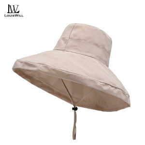LouisWill Womens Sun Cap Peach-Skin Beach Hat Foldable Sun-proof Hat Casual Sun Hats Portable Fisherman Cap Large Brim Cap Sun Protection Cap UV Protection Hats for Summer Outdoor Travel
