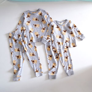 Pure Cotton Boys Underwear Set Baby Boys Sleepwear Pants And Top Set Childrens Home Clothes Anti-static Warm Moisture-wicking