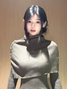 CHANGTONG | Elegant Vintage Gentle Fitted Knitwear Cape