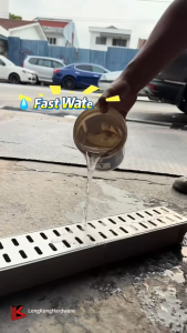 iPii Heavy Duty Resin Drain Channel Stainless Steel Grating Cover Floor Drain Water Drainage Channel