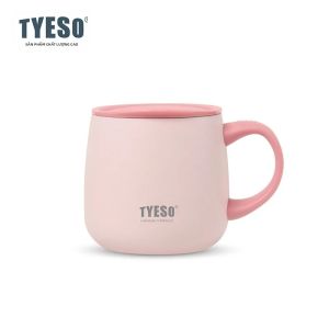 TYESO | Ly Giữ Nhiệt Cà Phê TYESO 355ml Bằng Thép Không Gỉ Tráng Men Gốm Có Tay Cầm Và Nắp Dùng Được Cho Đồ Uống Nóng Lạnh Sử Dụng Tại Nhà Và Văn Phòng