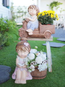 Modern Simple Creative Countryside Style Portrait Art Flower Vase Home Decoration Accessories พิมพ์ลายดอกไม้ วัสดุอื่นๆ