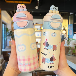 Cốc Nước Giữ Nhiệt Dễ Thương Cho Bé Gái Đi Học Cốc Nước Có Ống Hút Di Động Cốc Nước Giữ Nhiệt Cho Trẻ Em Mẫu Giáo