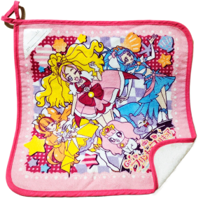 Soft Absorbent Pure Cotton Handkerchief Cartoon Shiny Star Beauty Girl Face Wash Towel Lovely Cartoon Square Towel