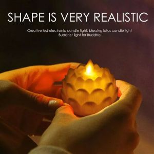 Lotus Battery Candle LED flameless candle family birthday decoration/battery operated christmas HEIM