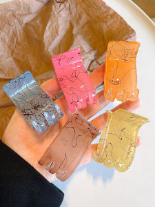 Fall and Winter Small Hair Grabbing Clip Ins Wind Back Head Shark Clip Hair Claw 2023 New Hairpin Fancy Updo Hair Accessories