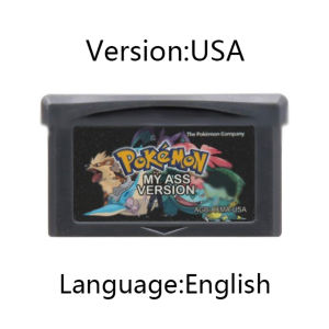 Bandai | GBA Game Cartridge 32-Bit Video Game Console Card AshGray Liquid Crystal Light Platinum Moemon Emerald English Language