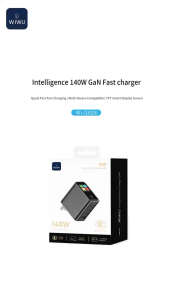 WiWU 140W Multiple Port Intelligent Display GaN Charger