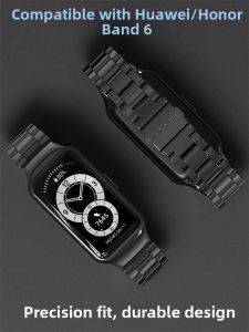mijobs | Dây Đeo Đồng Hồ Thông Minh Chất Liệu Kim Loại & Dệt Cho Huawei/Honor Band 6