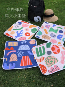 Abstract Ins Outdoor Foldable and Portable Cushion Students Nature Sketch Cold Isolation Single Outdoor Moisture Proof Pad Park Lawn Mat