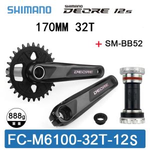 SHIMANO | SHIMANO DEORE FC-M6100 FC-M6120 12Speed 170/175MM 30T 32T 12S FRONT CHAINRING CRANKSET 12V CRANKARM CHAINWHEEL Original Parts