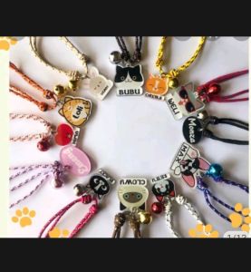 KALUNG KUCING CUSTOM TALI PRUSIK BISA REQUEST NAMA DAN NOMOR HP