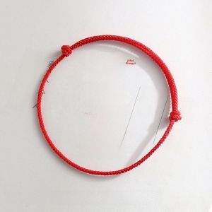 Adjustable Fine Red String Bracelet Simple Woven Couple Lucky Charm Sweet Style Cotton Linen Material for Girls And Couples