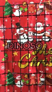 DINOSO Tirai Foil Kotak Natal Merry Christmas Background Curtain Foil Dekorasi Natal/Tirai kotak dekorasi acara natal warna hijau dan merah