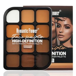 Bộ Phấn Tạo Khối Lì 12 Màu Deep Skin Che Phủ Hoàn Hảo Làm Nổi Bật & Tạo Bóng Khuôn Mặt - Bộ Phấn Tạo Khối & Làm Nổi Bật Đa Năng