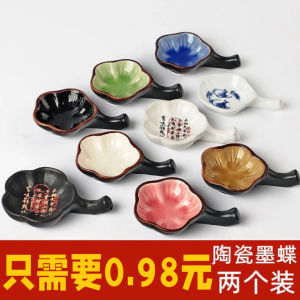 Ceramic Multifunctional Ink Plate Writing Brush Driving Pen Shelf Pen Licking Small Water Dish Multifunctional Ink Plate Calligraphy Materials Ink Pool Ink Cartridge Ink Tray Writing-Brush Washer