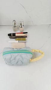 Tas Bahu Kotak Pensil Sleting Motif Bunga Flower Handle Pastel Pouch Makeup Aesthetic