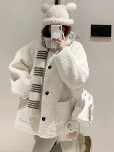 Ge·an·fei | Áo khoác giữ nhiệt lót nỉ phong cách Petite Chanel