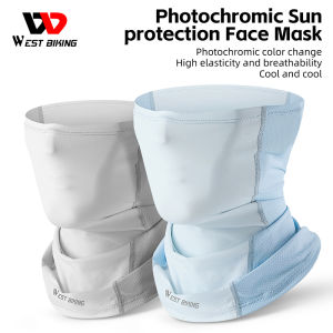 Tây đi xe đạp mùa hè khăn quàng đi xe đạp UV photochromic mô hình Bandana UPF50 + bảo vệ khỏi ánh mặt trời đi bộ đường dài mặt nạ câu cá thiết bị thể thao làm mát