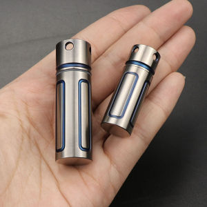 Pure Titanium Portable Medicine Box Mini Seal Waterproof Moisture-Proof Small Medicine Bottle Portable Drop-Resistant Corrosion-Resistant Metal Storage Box