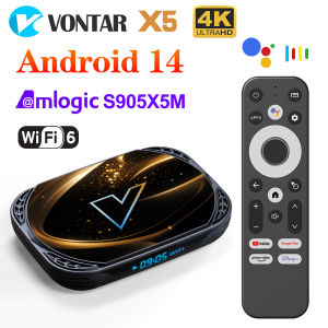 VONTAR X5 TV Box Android 14 Amlogic S905X5M(S905A) 4GB 128GB 32GB 64GB 1000M LAN Wifi6 4K AV1 Media Player TV Box Set Top Box