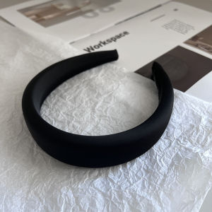 French Vintage Brown High Hairline Pressed Hair Face Wash Headband Womens Fashion Solid Color Hair Clip Stylish Sensation