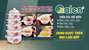 Nồi Men Cao Cấp 26cm Đa Năng Bền Đẹp - Siêu Tiện Lợi - Sử Dụng Cho Mọi Loại Bếp