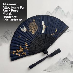 MENGMIAN | Iron Dragon Theme Foldable Fan Silk Fabric