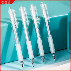 Deli Ballpen Press Gel Pen 0.35mm Full Needle Tube Black 1Pc EG122