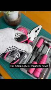 Bộ Sửa Chữa Gia Đình Đa Năng Màu Hồng Mini - Đầy Đủ Dụng Cụ Cầm Tay Dễ Sử Dụng