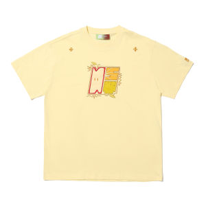 Loose Fit Youthful Style Short Sleeve T-Shirt  Patch Embroidery Versatile Casual Cotton Tee for Daily Wear Summer Shirt