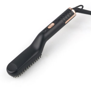 Hair Straightening Brush And Men Beard Styling Professional Quick Heated Electric Hair Straightener Comb Electric Beard Comb