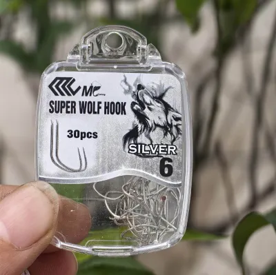 Lưỡi câu cá Nanh Sói không ngạnh chính hãng MC cao cấp -chất liệu hợp kim không rỉ- Siêu cường - siêu khỏe - có số 6-7-8-9-10