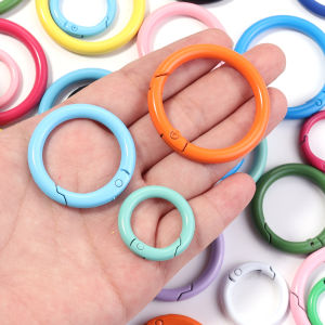 5-10pcs 25/35/41mm Metal O Ring Spring Clasps Openable Round Carabiner Clips Hook Buckle DIY Craft Keychain Bags Deco Accessorie