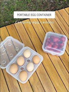 Locaupin Kitchen Egg Organizer Storage with Removable Compartment Egg Storage Box Portable Egg Holder Outdoor Indoor Use