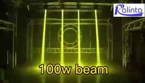 New 100w beam moving headRGBW 4IN1 moving with rainbow effect with gobo and prismsmart body
