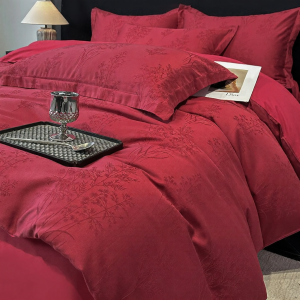 MANYILUN | Wedding Celebration Bedding Set Pure Cotton Bright Red